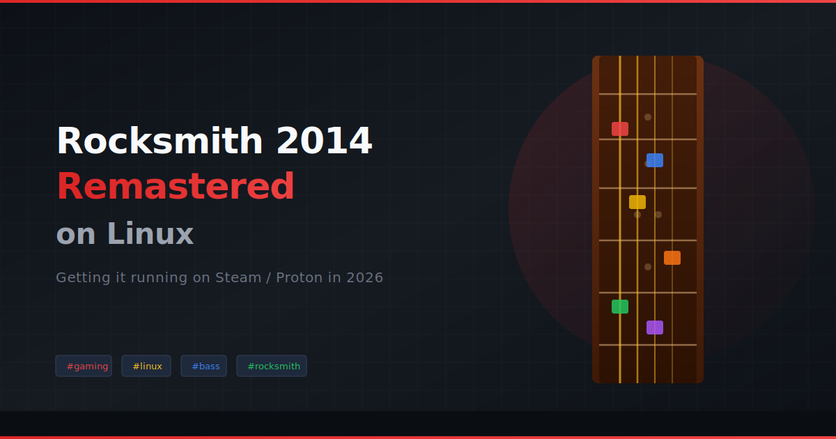 Rocksmith 2014 on CachyOS/Arch Linux | devroom.io