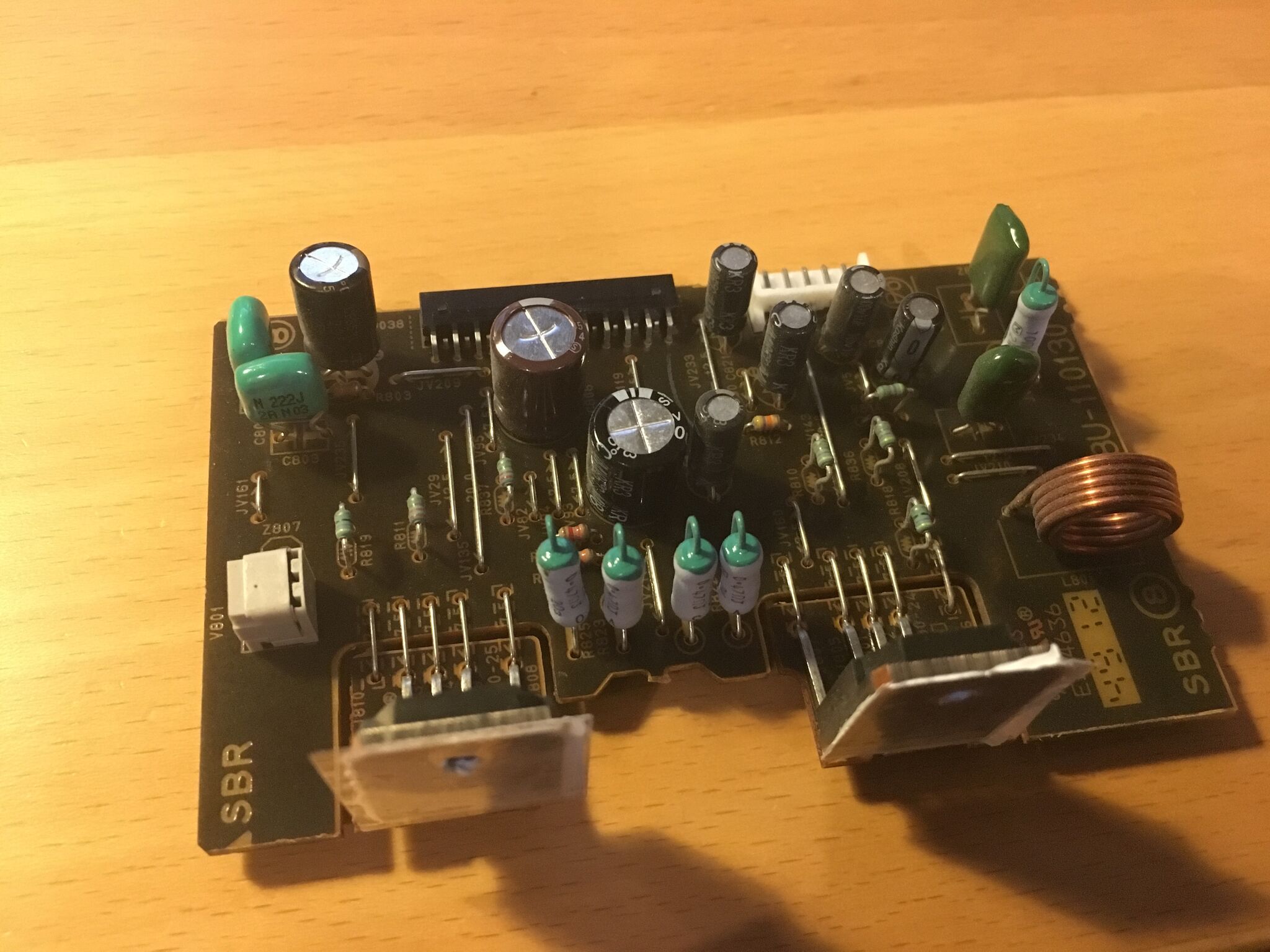 The Surround Back Right amplifier board
