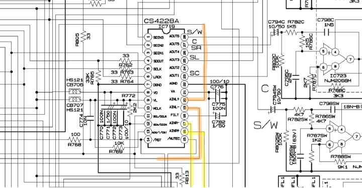 Schematic Marantiz SR5200 / IC719